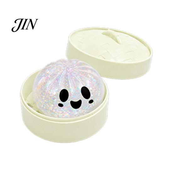 Hand Exercise Ball Halloween Dumpling Squeeze Toy, Pumpkin Ghost Bat Steamed Bun Sensory Toy Anxiety Relief for Stress Relief, Fidget Party Favors белый
