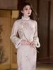 Bei Zhi Yun 2025 New Autumn/Winter Retro Cheongsam: Slimming Thicken Dress for Women