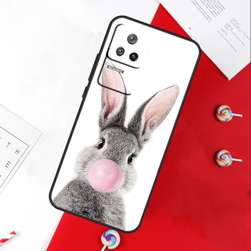 Cute Bunny Rabbit Cover For Xiaomi 13T 11T 12T 14T Pro 13 14 15 Ultra POCO X7 Pro X3 X5 X6 F5 F6 M6 Pro Case