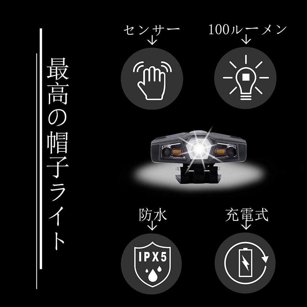 Rechargeable Cap Hat Light Motion 29 Hours of Fishing Light Light, Clip, Sensor, Bright, Light,