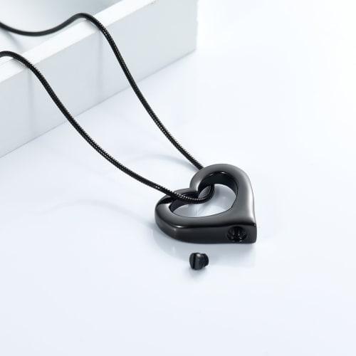 QGJNSGC Heart-Shaped Cremation Pendant for Keeping Ashes At Home, Includes Entombment Set, Hypoallergenic, Safe for Cremation, Ashes Capsule, Ashes Ca