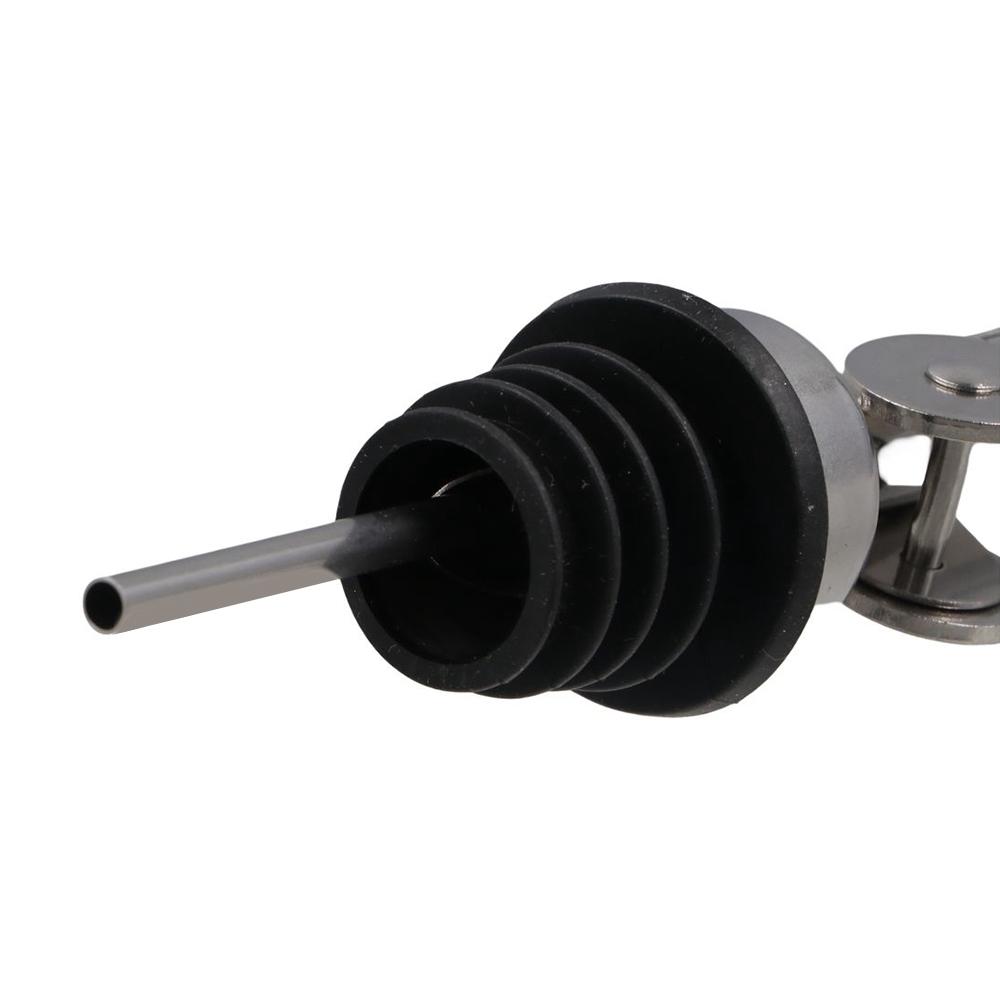 3pcs Auto Flip Weighted Spout Pourer Stainless Steel Flip Top Drink Wine Stopper  Cafe Equipment
