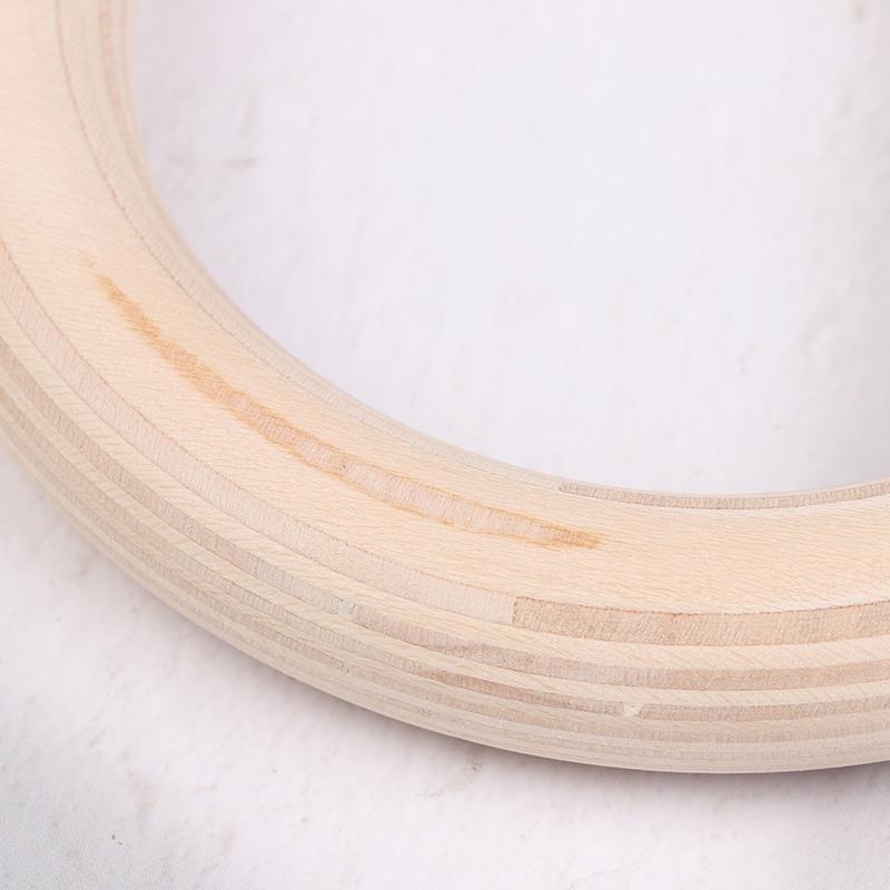 2Pcs/Pairs Wooden Ring Portable Crossfit Gymnastics Rings Gym Shoulder Strength Home Fitness Training Physical Exercise Ring