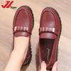 2025 New Spring & Autumn Non-Slip Soft Sole Leather Shoes for Middle-Aged & Elderly Women
