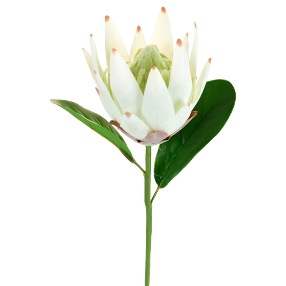 1PC,Europe Style Beautiful Artificial Flowers Fake King Protea Home Table Top Display Flowers Decorative Silk Flower