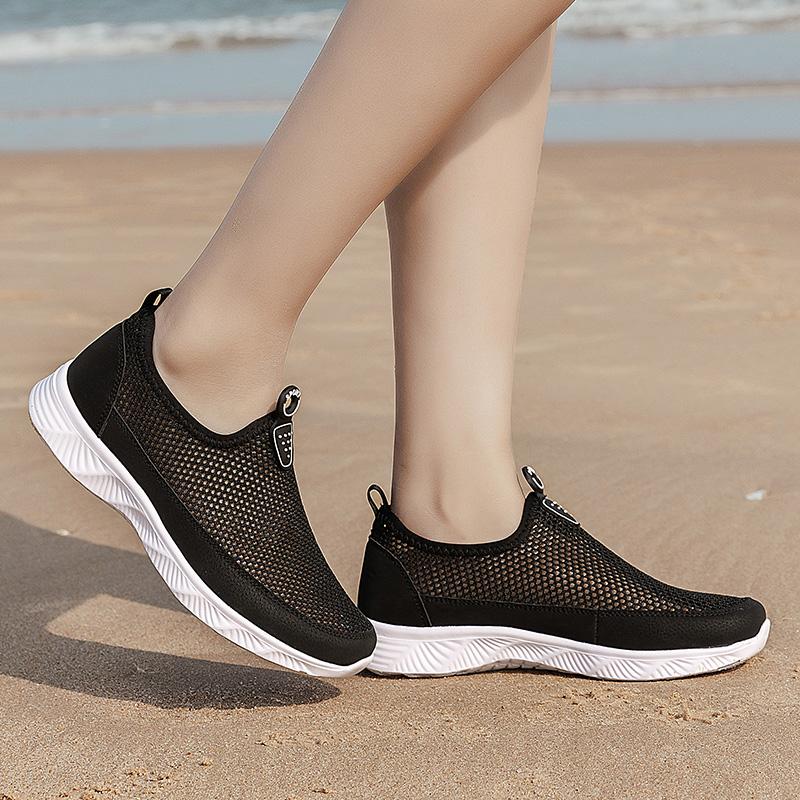 Pánské letní síťované ležérní tenisky prodyšné vycházkové boty silná podrážka protiskluzové plážové tenisky lehké outdoorové běžecké boty