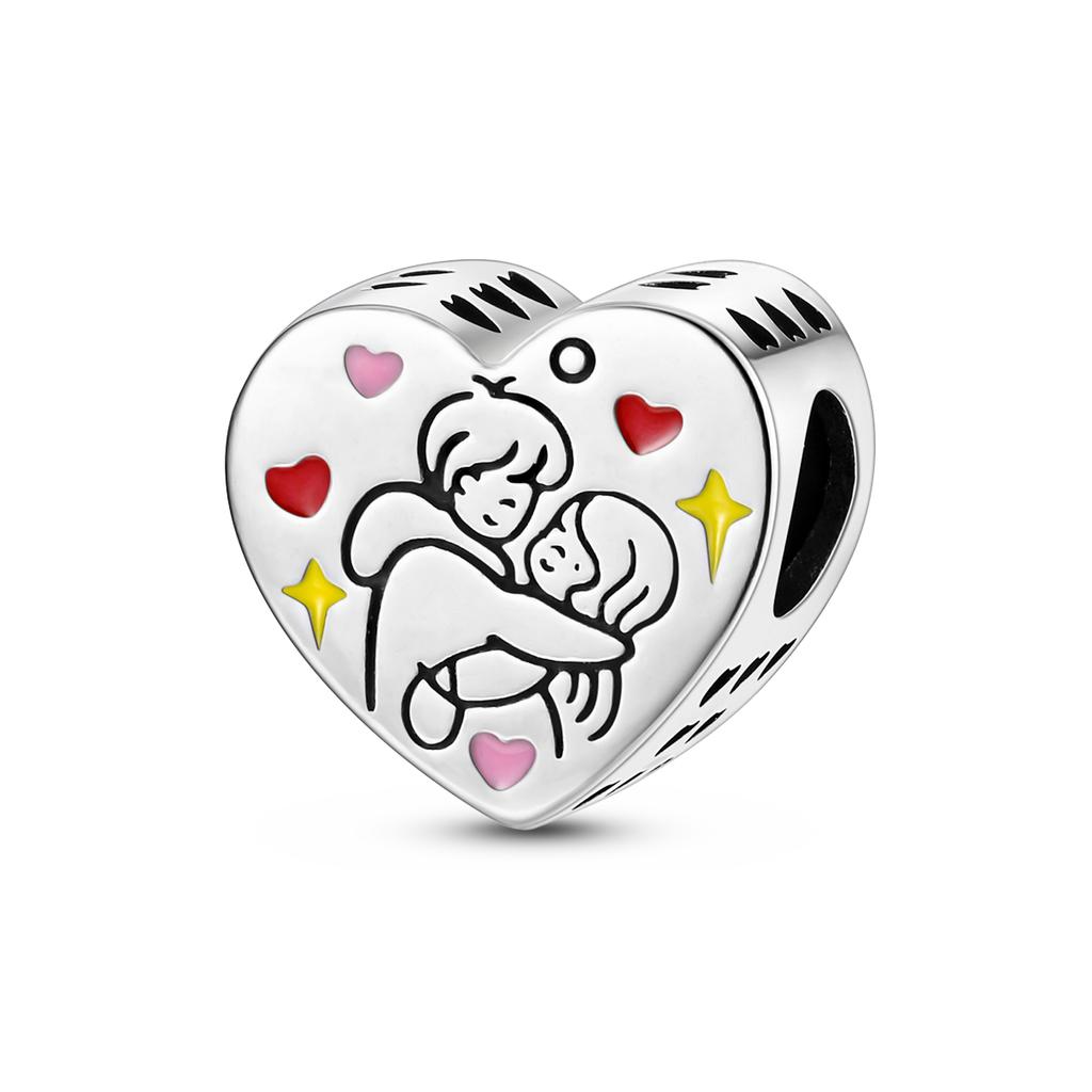 Newest Charms Bead Copper Lovely Cat Moon Eternal Love Heart Dangle Fit Original Fashion Bracelets Diy Jewelry