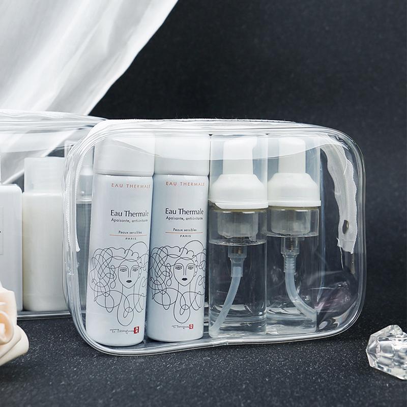 1Pc Women Travel Clear Makeup Bag Organizer Transparent Pvc Cosmetic Bags Beauty Toiletry Make Up Pouch Wash Storage Bags Pouch