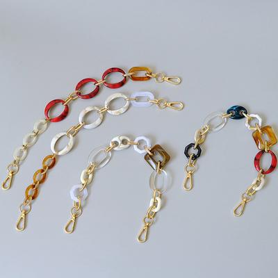 New Woman Bag Accessory Purple Green Red Acrylic Resin Parts Luxury Handcrafted Phone Chain Women Replacement Bag Handle Chains