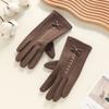 Warm gloves Three-line rabbit velvet men's and women's fashion cold-proof velvet outdoor cycling autumn and winter gloves