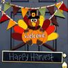 Thanksgiving Front Door Pendant Turkey Decoration Tag Turkey Decoration Thanksgiving Outdoor Decorations(1PC)