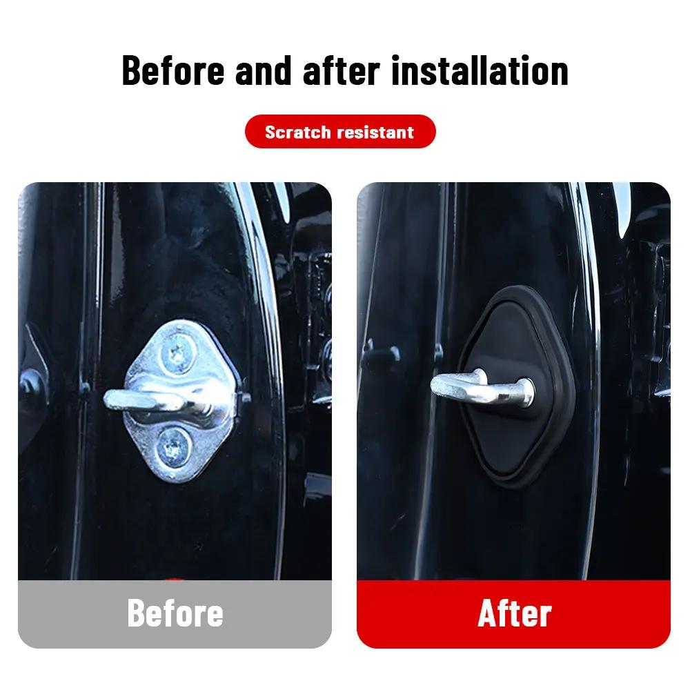 Car Door Shock Absorber Door Lock Protector for RENAULT GRAND KOLEOS 2025 Silicone Auto Door Lock Latches Cover Accessories
