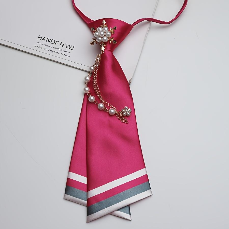 1Pc Of Beaded Tie With Double-Layered Design Suitable For Casual Street Style Personalized Parties  And Everyday Wear