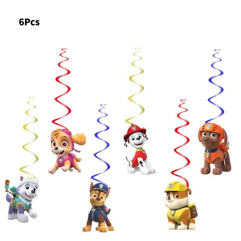 Lebhaftes Paw Patrol Themen-Geburtstagsparty-Banner und Spiraldekorations-Set für Hunde