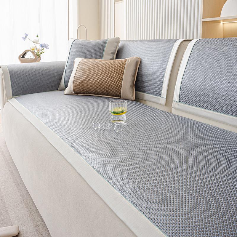 Summer Rattan Sofa Cushion New Sofa Cover Cloth Non-slip Cool Ice Rattan Sofa Mat Summer Seat Cushion