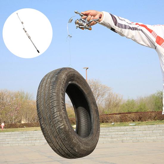 Automatický jarní mořský rybářský prut s přívlačovým navijákem Přenosný Heavy Duty kovový mini cestovní rybářský prut Příslušenství k mořskému rybolovu