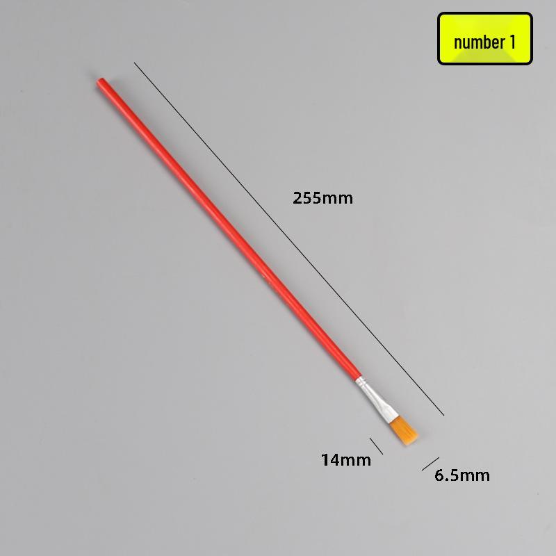 

Red Handle Nylon Hair Brush Set for Oil, Watercolor, and Gouache Painting No. 1