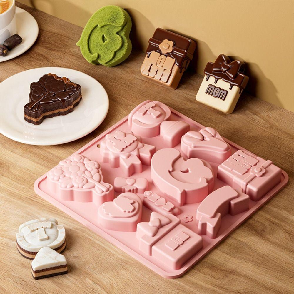Food Grade Silicone Dessert Mold Flexible Chocolate Mold Stylish Mother's Day Baking Mold Pudding