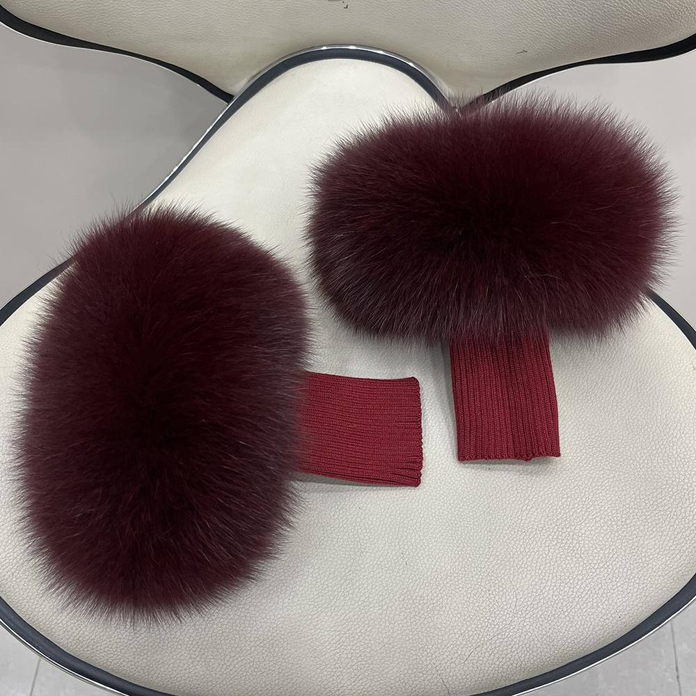 Fox Fur Cuff Arm Warmer Lady Bracelet Real Fur Wristband Glove High Quality Fox fur Cuffs Hot Sale Wrist Warmer
