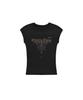Iwaiial Antique Logo Cap Sleeve Top - Black