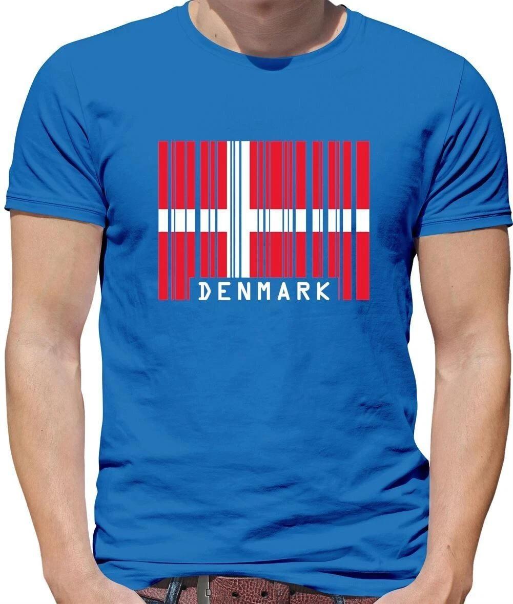 Danemark Code-Barres Drapeau - T-Shirt - Danois Dane Copenhagen Amour Vivre 3XL