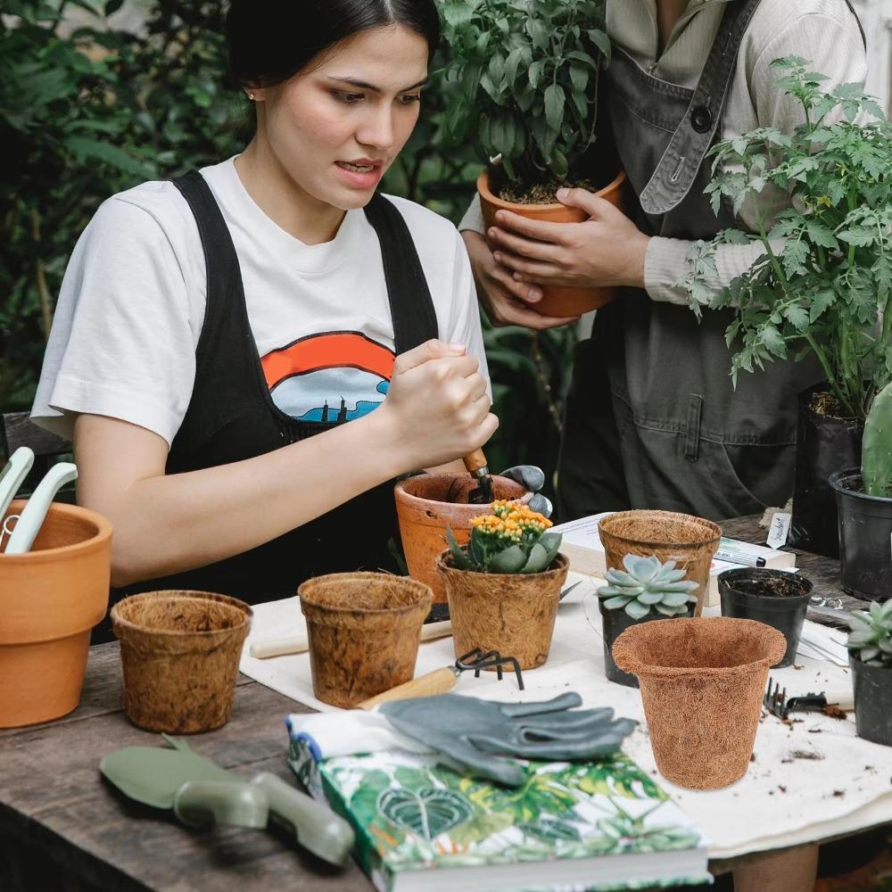 3pcs Natural Plant Seedling Cups Biodegradable Plant Containers Pots Nursery Pots Promoting Growth