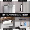 Rust-proof Paper Towel Holder Hanging Towel Roll Stand  Home Organization