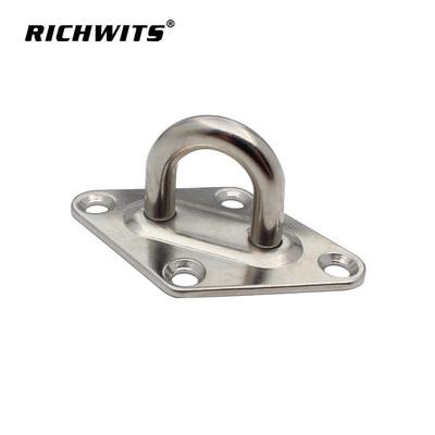 RICHWITS Fermo per Porta a Diamante in Acciaio Inossidabile e Piastra Occhiello Sospesa per Accessori Telo Ombreggiante