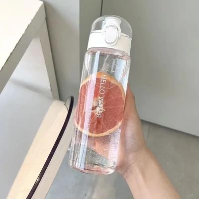 1 peça - Copo de Água Esportivo de Verão, Copo de Plástico Portátil de Grande Capacidade, Simples Resistente a Altas Temperaturas Antiderrapante Garrafa de Água