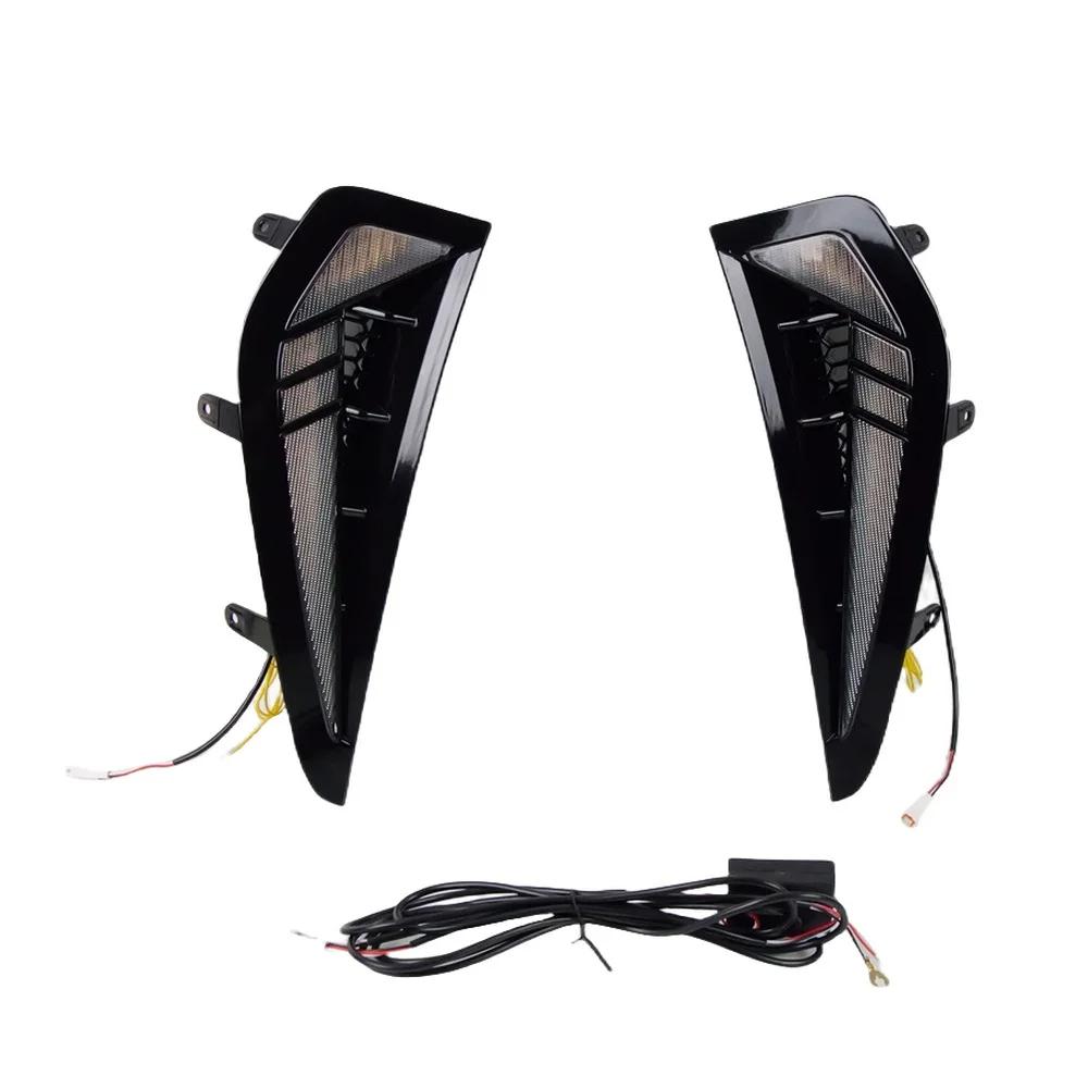 

For Dodge Ram 1500 TRX 2021 2022 2023 2024 Car LED Fender Side Daytime Running Light DRL With Dynamic Yellow Turn Signal