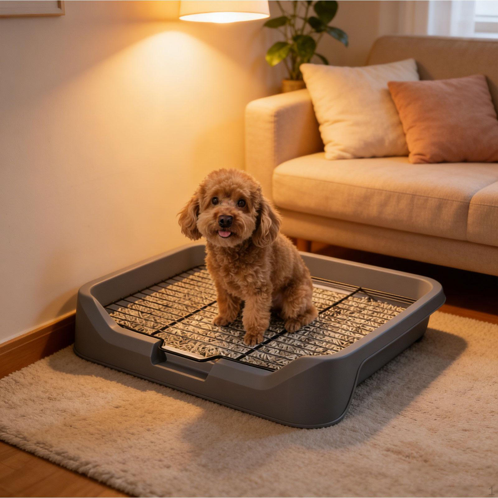 

Dog Toilet Potty Train Keep Paws and Floors Clean Anti Splashing Tray for Small Medium