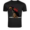 Doberman Demon Mask T-Shirt - Japanese Oni Dog Graphic Tee
