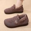 Women's Fur Mouth Large Size Shallow Mouth Soft Sole Autumn and Winter Warm Fur One Snow Boots Fluffy Lined Non-slip Hiking Casual Sports Cotton Shoes