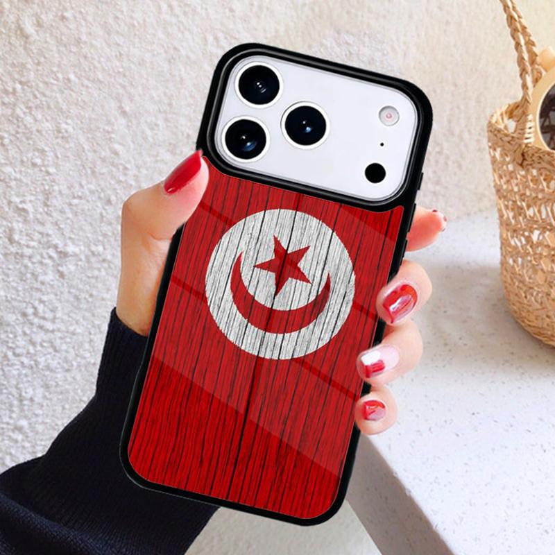Tunisia Flag Star Symbols Phone Case For iPhone 17 Air 16 15 14 13 12 11 Pro Max Plus