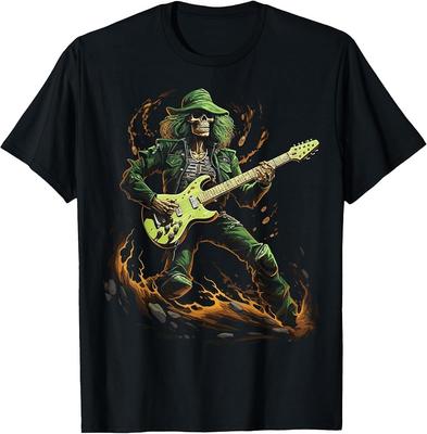 D11 Skeleton Guitar Guy Rock And Roll Band Rock On T-Shirt