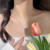 Sterling Silver Necklace Pearl Elegant Blue Clear Dazzling Classic for Women Girl Jewelry Gift Dropshipping Wholesale