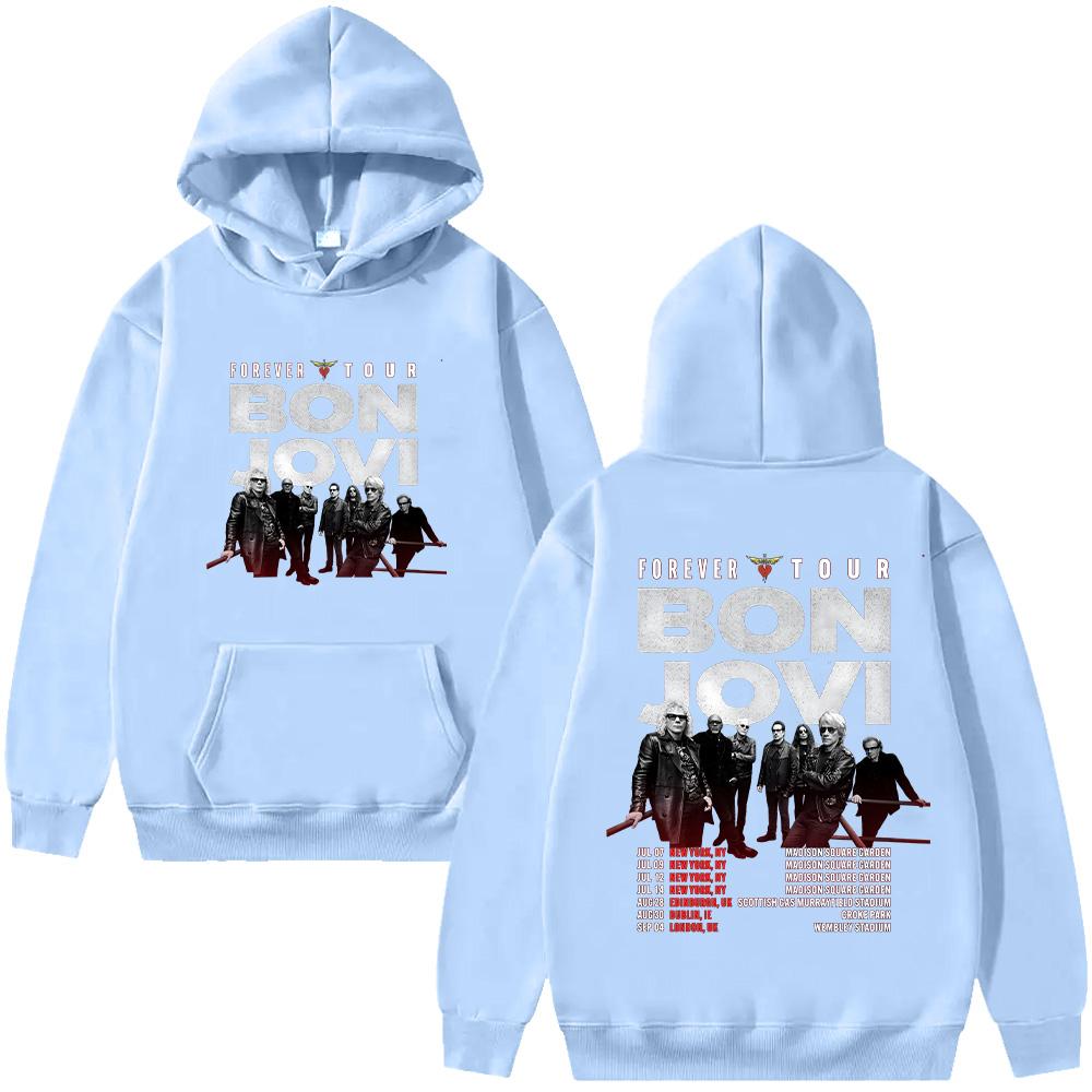 Bon Jovi Band Hoodies Bon Jovi Forever Tour Grafik Kleidung Unisex High Street Langarm Pullover Streetwear Hoodie