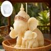 Silicone Candle Mould with Thai Mother Elephant Theme for DIY and Gift Giving
