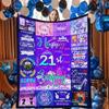 21st Birthday Throw Blanket Decorations Gifts For Girls Bed Sofa 50x60 Inch