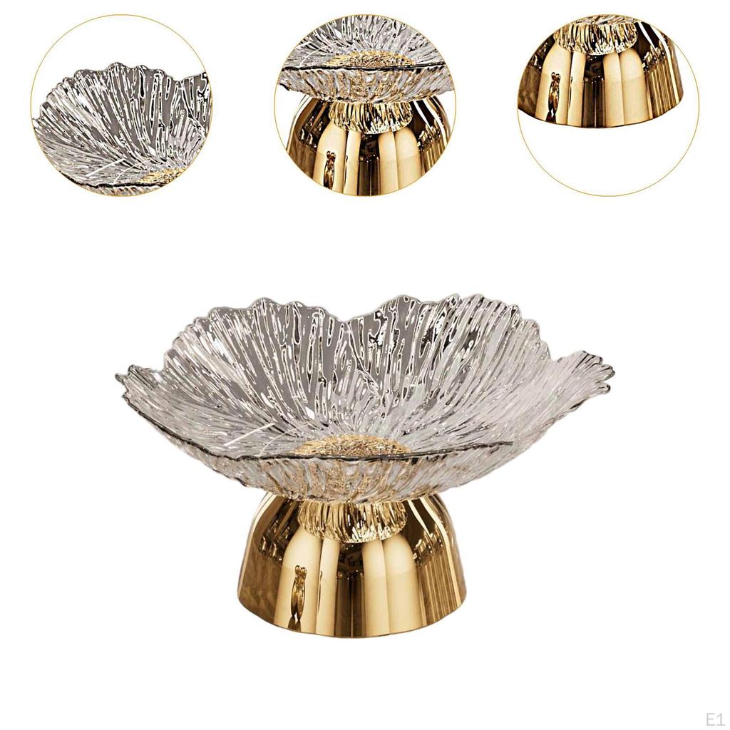 Decorative Pedestal Bowl Dish Holder Dessert Display Stand Decor Fruit Basket Serving Tray for