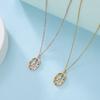 Cazador Zircon Initial Letter Necklace for Women Rhinestone A-Z Alphabet Choker Necklace Stainless Steel Jewelry Mother Gift