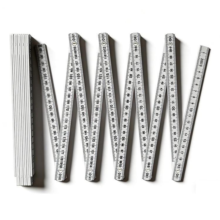 2-Meter 10-Fold Fiberglass Reinforced Plastic Measuring Ruler