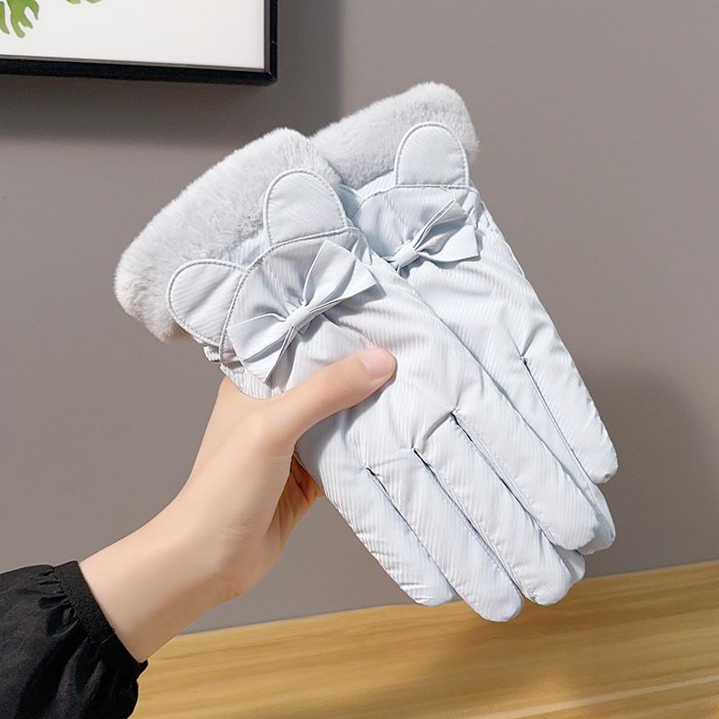 Winter Warm Touchscreen Gloves For Women With Thick Cotton Fleece For Cycling And Travel