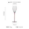 Silk-drawn Colored Rod Crystal Glass Red Rod Champagne Wine Glass Boutique Series Tall Cocktail Glass