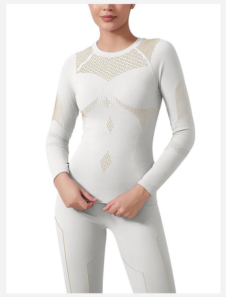 Women's Quick-Dry Knitted Compression Base Layer Set for Cycling