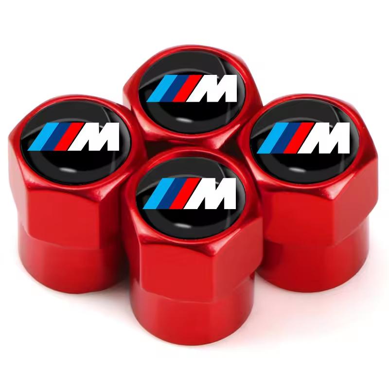 4Pcs Metal Bolt-in Wheel Tire Valve Caps Car Emblem Dust Accessories For BMW M E46 E90 E60 Car Decorative Ornam Auto Accessories
