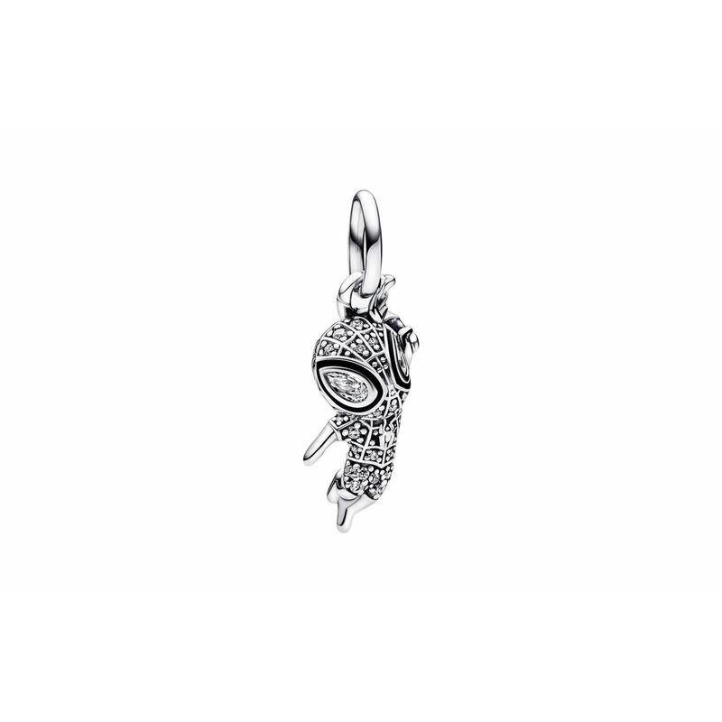 Pandora MOMENTS Exquisite Spider-Man Pavé Pavé 925 Silver Necklace for Women 392353C01 серебряный