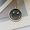 Korean-Style K Gold Alloy Cartoon Smiley Face Charms: Cute DIY Earrings, Bracelets, and Pendants.