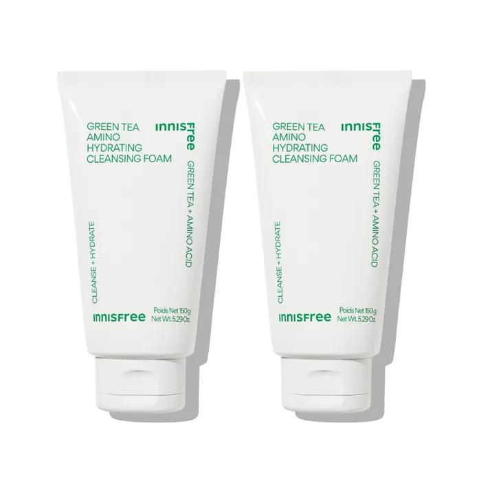 Green Tea Amino Moisture Cleansing Foam 150g 2 packs