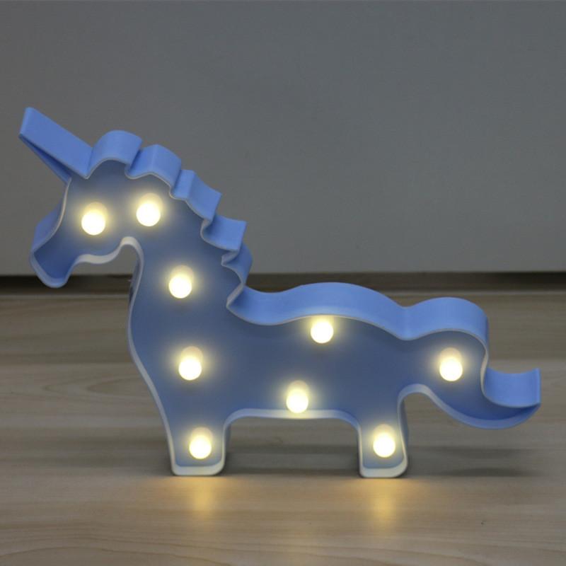Unicorn Night Light With Star Shape Led Decor For Bedroom And Gift Use